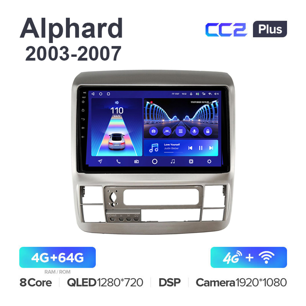 Teyes CC2 Plus 9"для Toyota Alphard 2003-2007