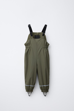 ZARA ПРОРЕЗИНЕННЫЙ КОМБИНЕЗОН WATER RESISTENT, ХАКИ