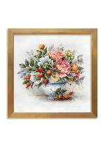 Картины на стену интерьерные на холсте 4 шт, 23*23 см