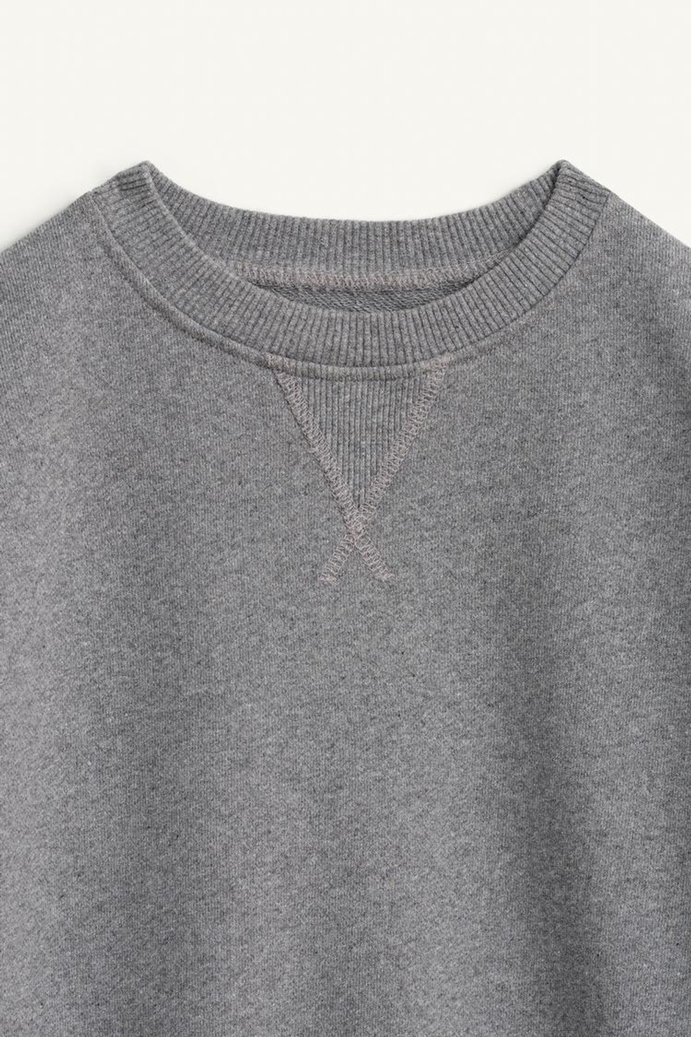 ZARA ОДНОТОННАЯ ТОЛСТОВКА, СЕРЫЙ МЕЛАНЖ