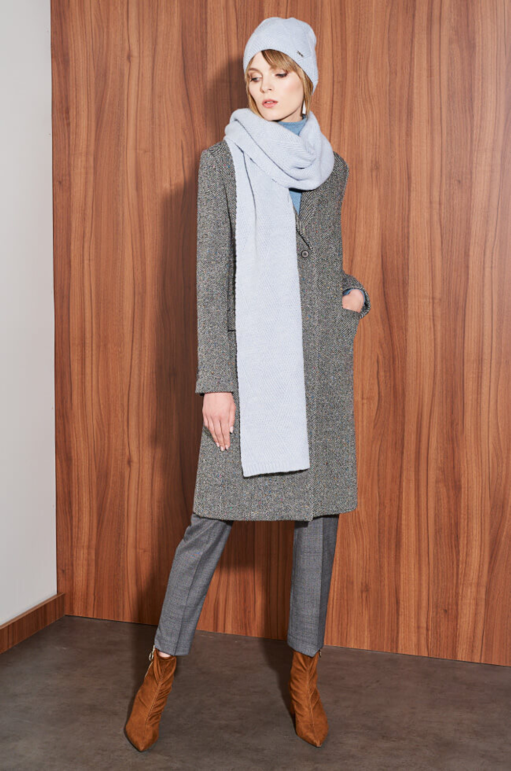 3690 Брюки женские (серый меланж)