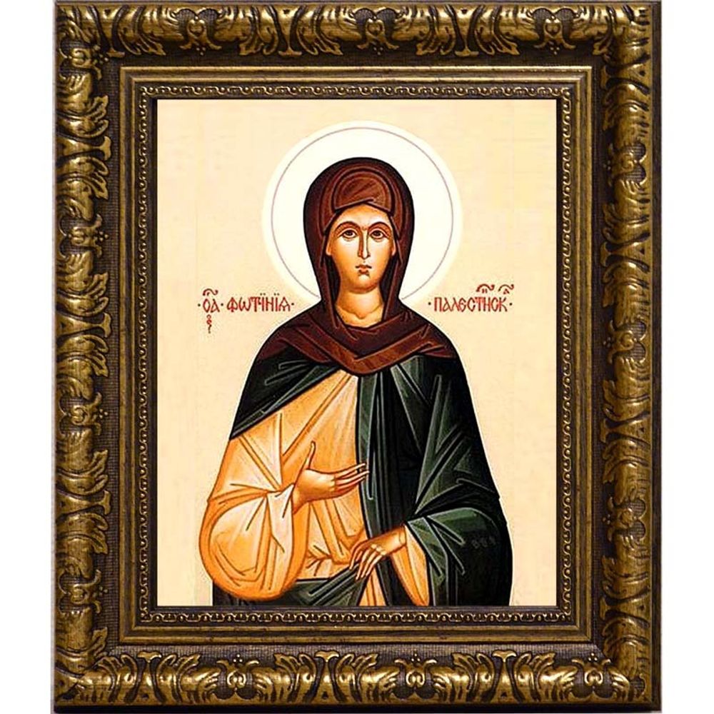 Светлана (Фотина, Фотиния) Палестинская Святая преподобная. Икона на холсте.