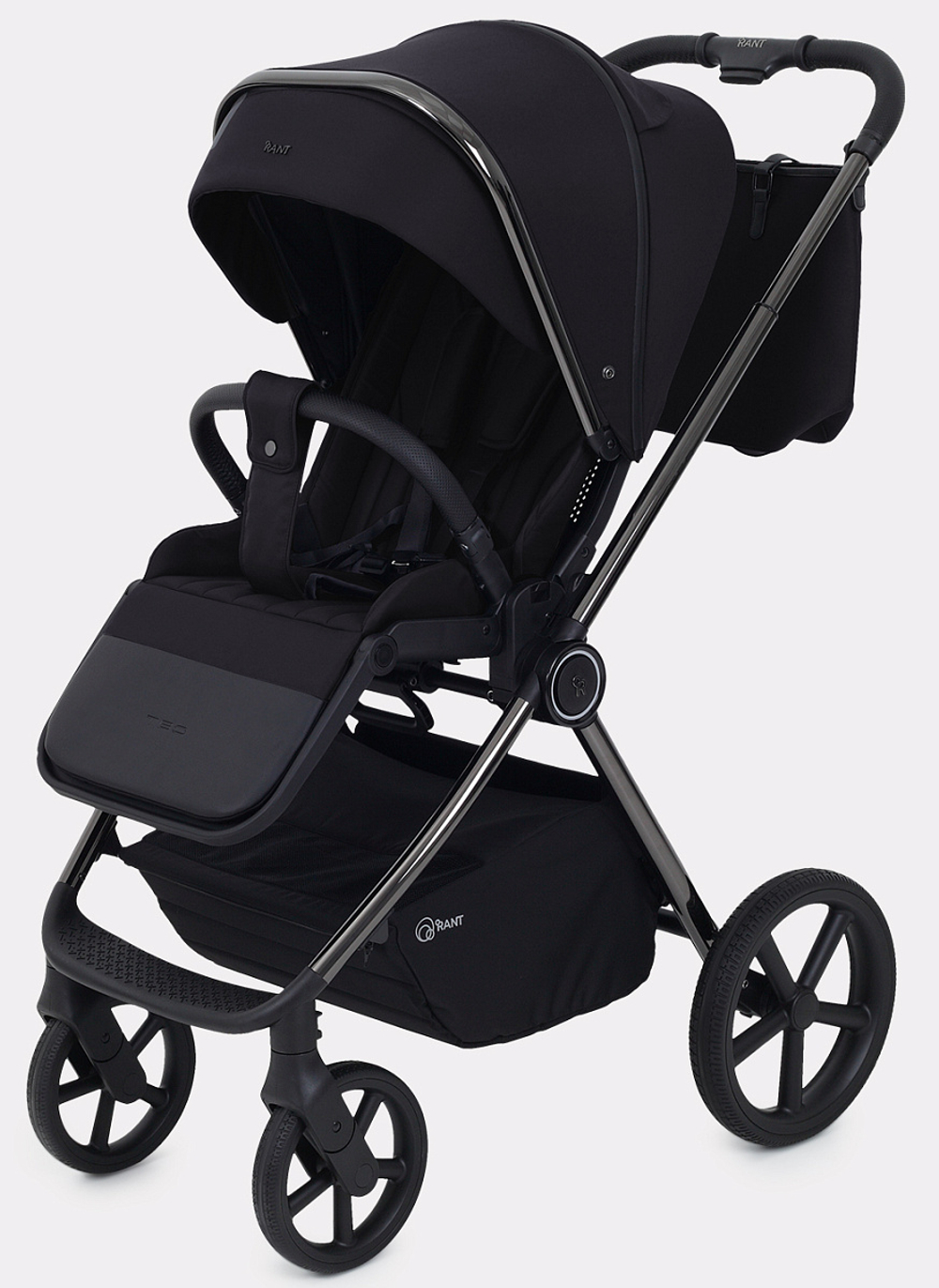Детская коляска Rant Teo Black Chrome 3 в 1 Black