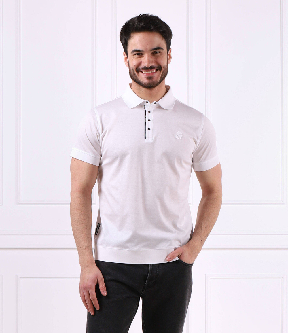 ПОЛО PRESSBUTTON Karl Lagerfeld - белый(745001 532200)