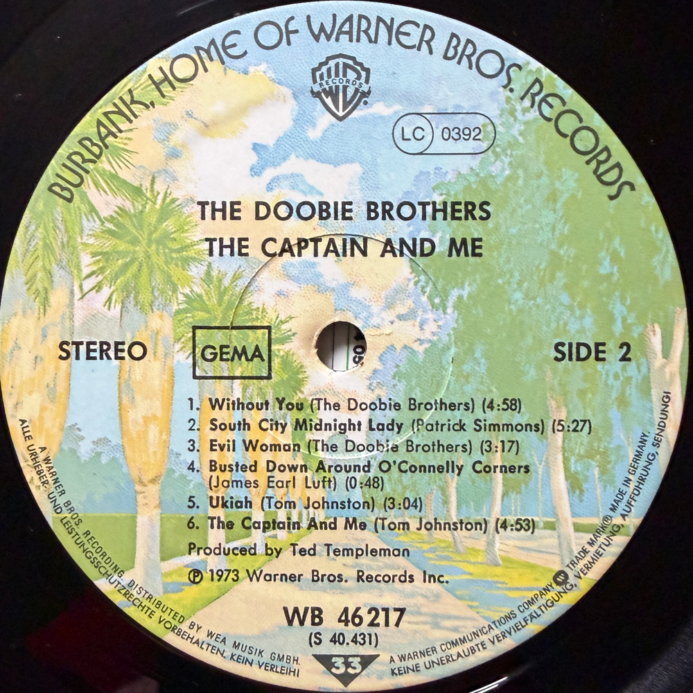 The Doobie Brothers ‎– The Captain And Me (Германия 1977г.) Т