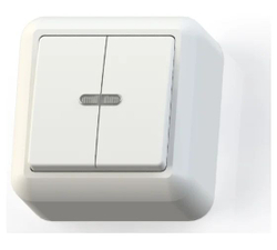 "ОПТИМА" Выключатель откр. уст. двухкл. с подсв., 10А А510-387