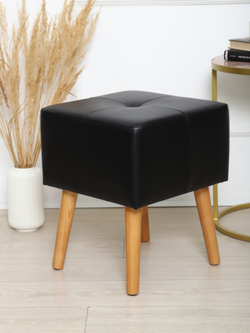 Пуф "Twist" экокожа черный/натурал