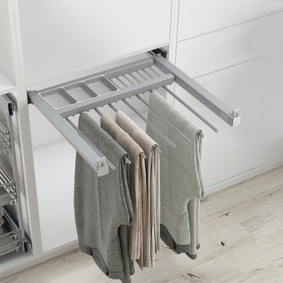 MENAGE CONFORT Выдвижная телескопическая брючница PANSY с лотком для аксессуаров, ширина 500-600 мм, серый