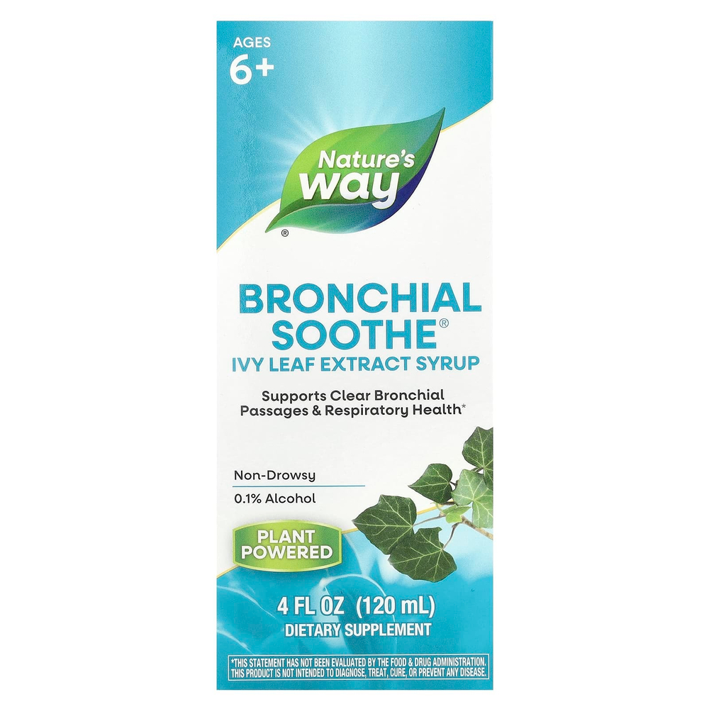 Nature's Way, Bronchial Soothe®, сироп с экстрактом листьев плюща, для детей от 6 лет, 120 мл (4 жидк. Унции)