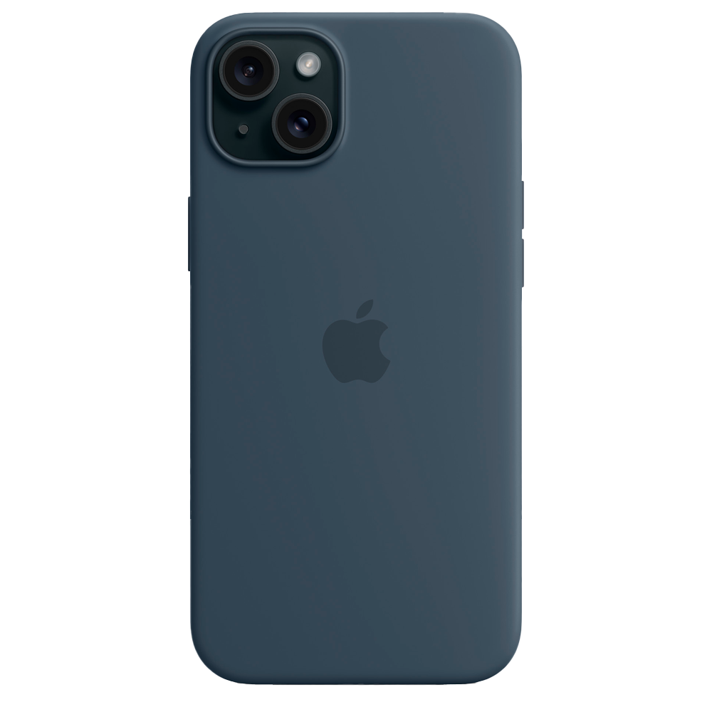 Силиконовый чехол с поддержкой MagSafe Apple Silicone Case для iPhone 15 Plus, Storm Blue (Штормовое небо)