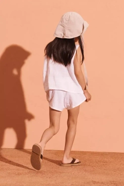 ZARA ШОРТЫ-БЕРМУДЫ С ЭЛАСТИЧНОЙ ТАЛИЕЙ, БЕЛЫЙ