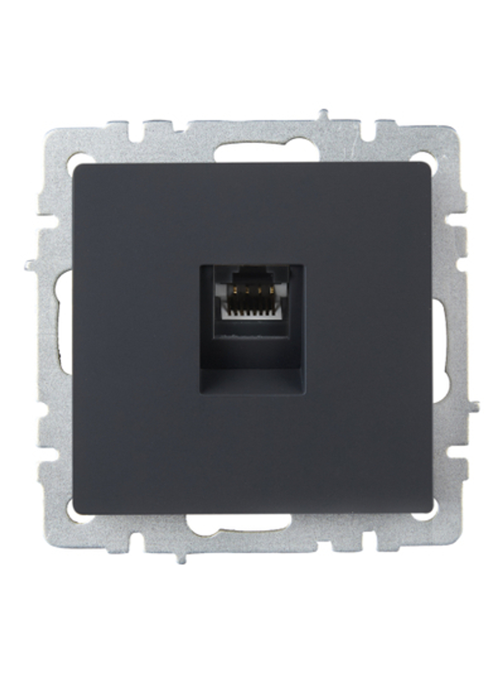 BRITE Розетка компьютерная RJ45 кат.5E РК10-БрГ графит IEK