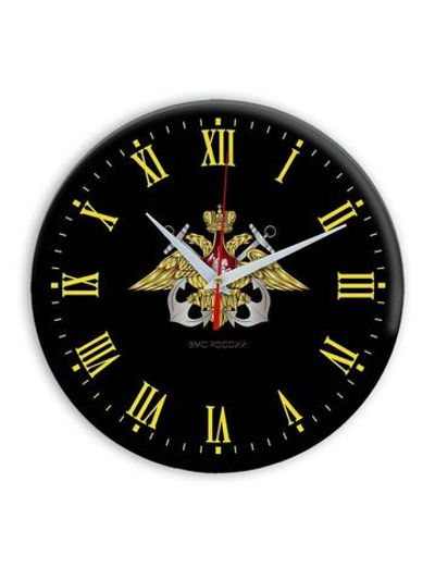 Настенные часы ВМС России 00 37 Декор для дома, подарок