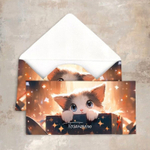 Конверт «Поздравляю (котик в коробке)»