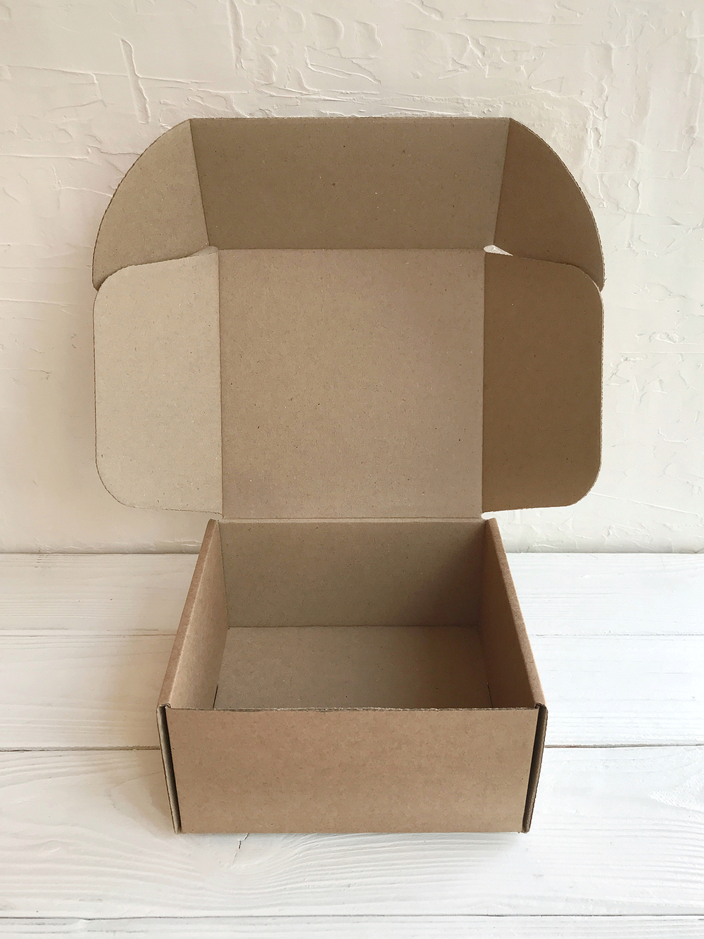 Коробка 16 х 16 х 8 см, бурая, Коробки для подарочных наборов, коробки для подарочных боксов, квадратные коробки, бьюти боксы, подарочный бокс, бейби бокс, коробка для елочных шаров