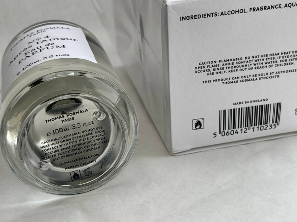 THOMAS KOSMALA No 4 Apres L'Amour 100ml EDP (Коробка парфюма без слюды, парфюм новый, распаковка для фото)