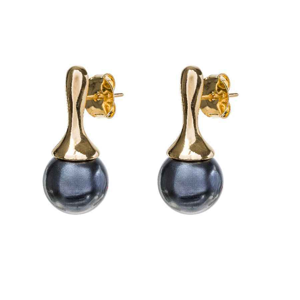 Серьги Possebon Graphite Pearl A0657.3 G