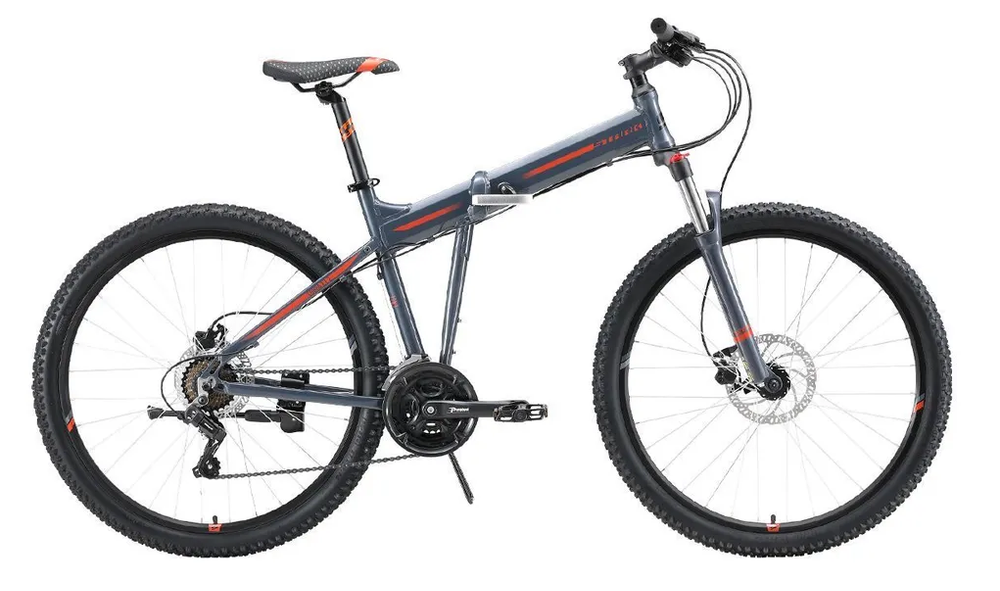 Велосипед Stark'23 Cobra 27.2 HD серый/черный/оранжевый  18"