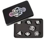 Набор дайсов Stuff-Pro (черный с белой заливкой)