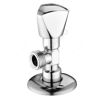 Клапан (вентиль) латунь бытовой хром угловой с отражателем 1075 G1/2"х3/4" Ру16 НР маховик Aquasfera 1075-02