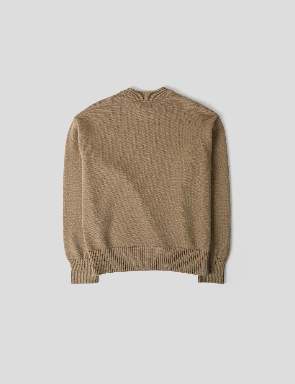 Свитер AMI PARIS Round Neck Wool "Beige Taupe / Ecru"