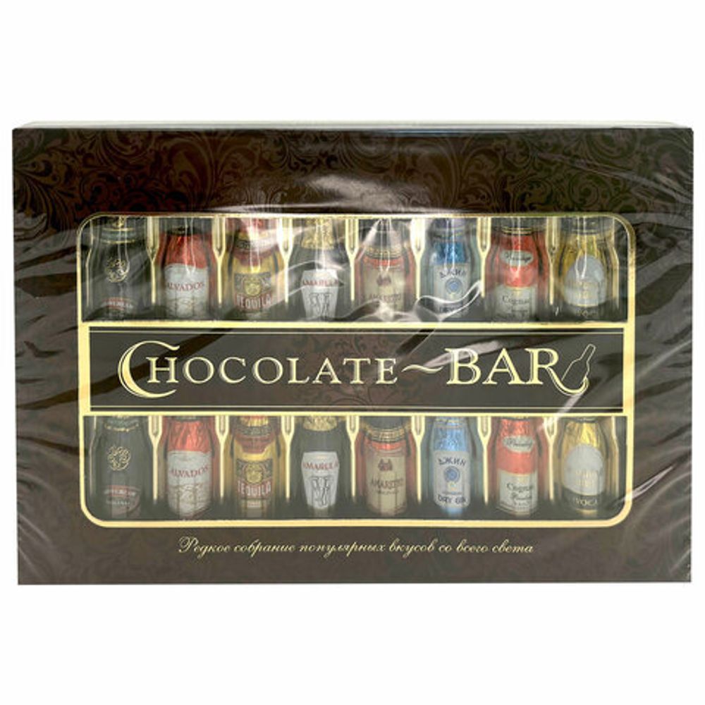 Набор конфет CONFASHION "Chocolate-Bar", ассорти с помадной начинкой клубных вкусов, 240 г, УТ-00031259