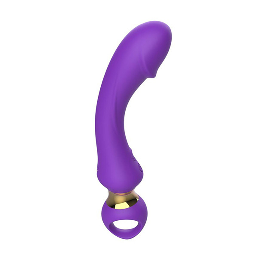 Фиолетовый изогнутый вибромассажер 21,1см I-Moon Vibrator MY-226