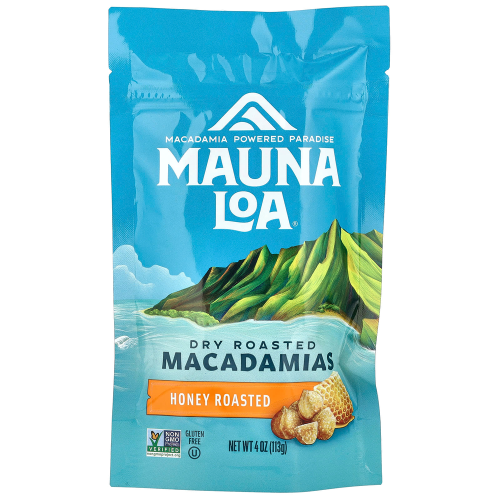 Mauna Loa, Макадамия, обжаренная в меде, 113 г (4 унции)