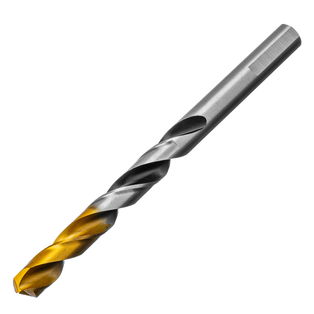 Сверло спиральное по металлу 8,5 x 117мм, Р6М5, Golden Tip, многогранная заточка Denzel
