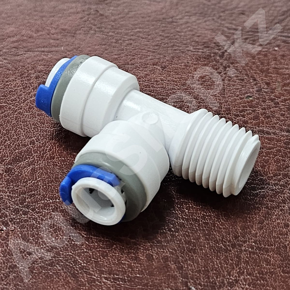 Фитинг QT-04A тройник "Т" 1/4"(НР) x 1/4"(f) x 1/4"(f)