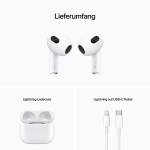 Apple AirPods (3-го поколения), наушники (белый, Bluetooth, MagSafe)