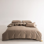 Комплект постельного белья на резинке Однотонный Сатин Элитный «Песчаная гладь»