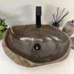 Каменная раковина из речного камня RS-05219 (57*37*15) 0861 из натурального камня