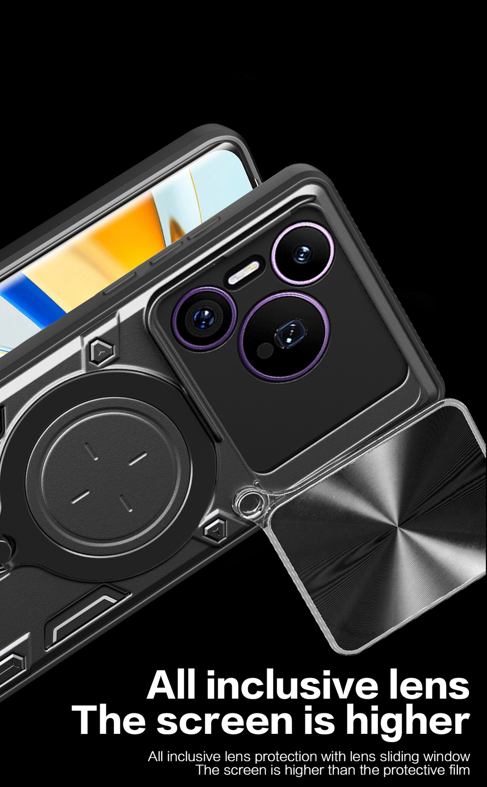 Чехол с кольцом Big Ring Case для Huawei Pura 70