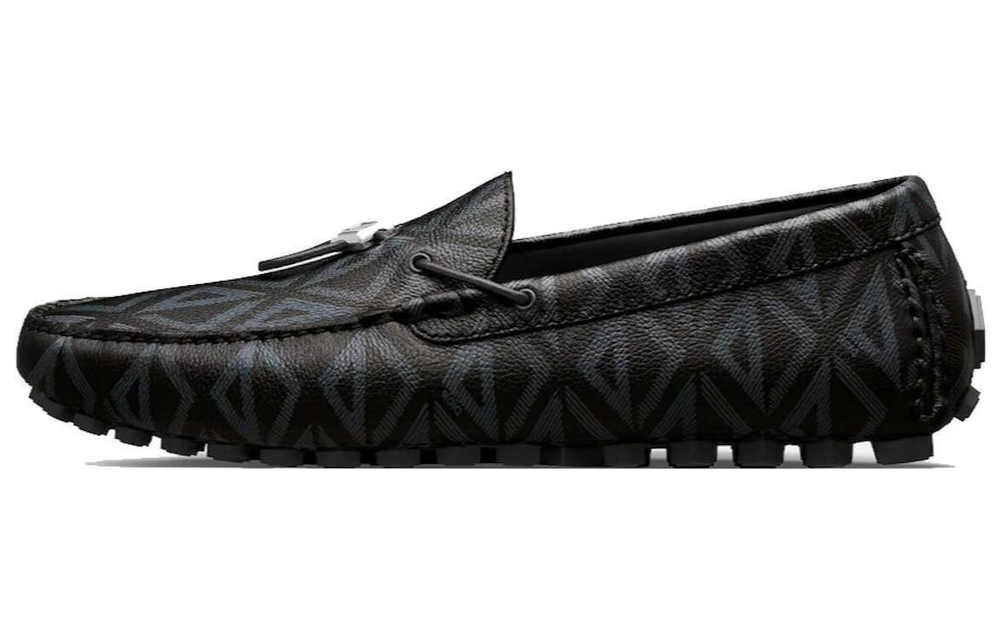 DIOR Mocassin Black Cd Diamond Leather