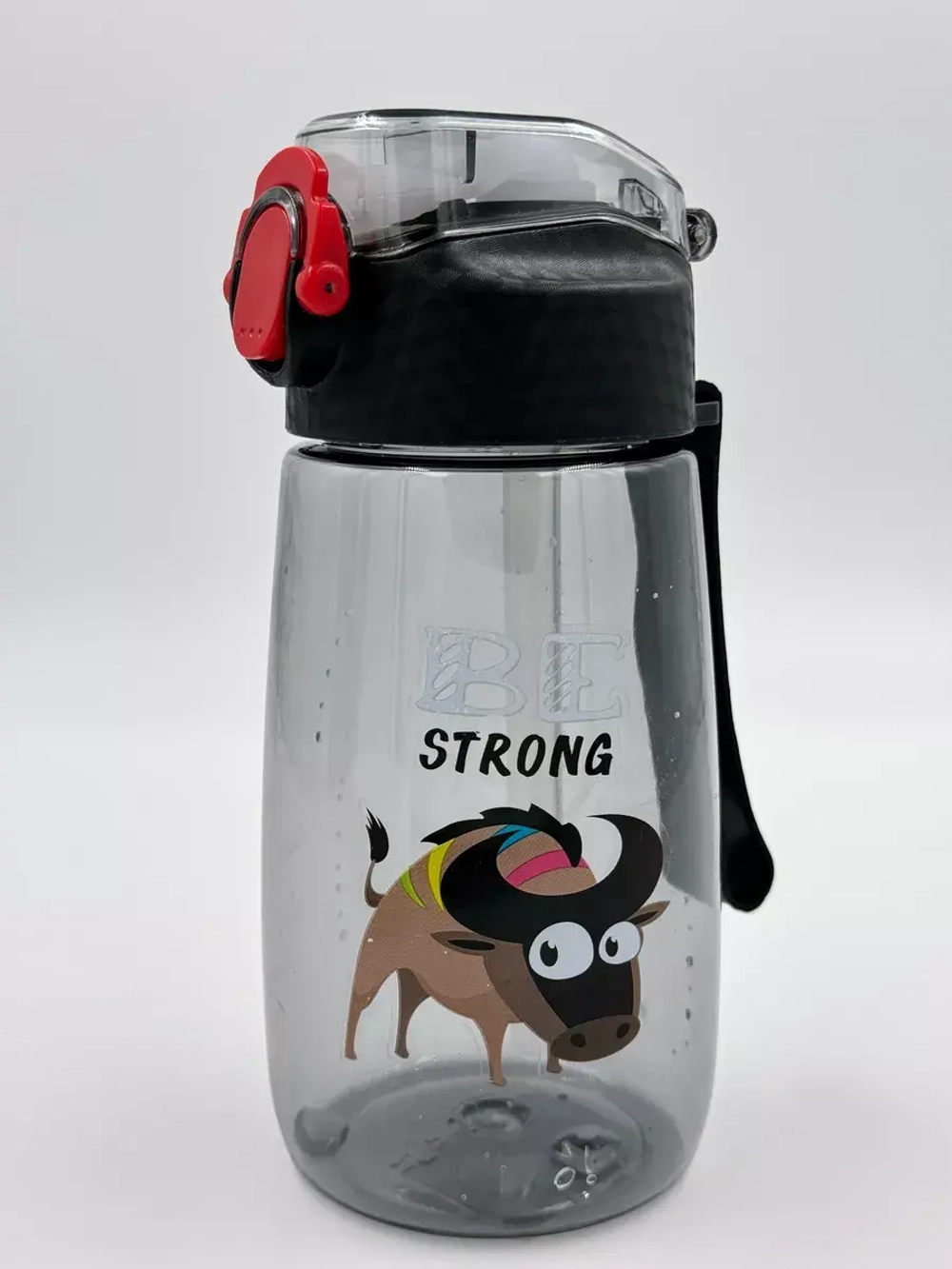 Бутылка для воды с трубочкой силиконовой 480 мл.