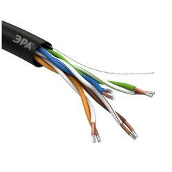 Кабель витая пара ЭРА SIMPLE U/UTP 4x2x24AWG Cat5e CCA PE OUTDOOR 305м | LAN-кабель витая пара без экрана U/UTP-CCA