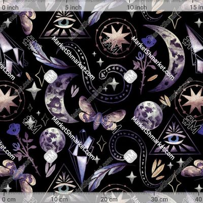 Принт с мистическими волшебными символами by AriaCraft 337 DPI