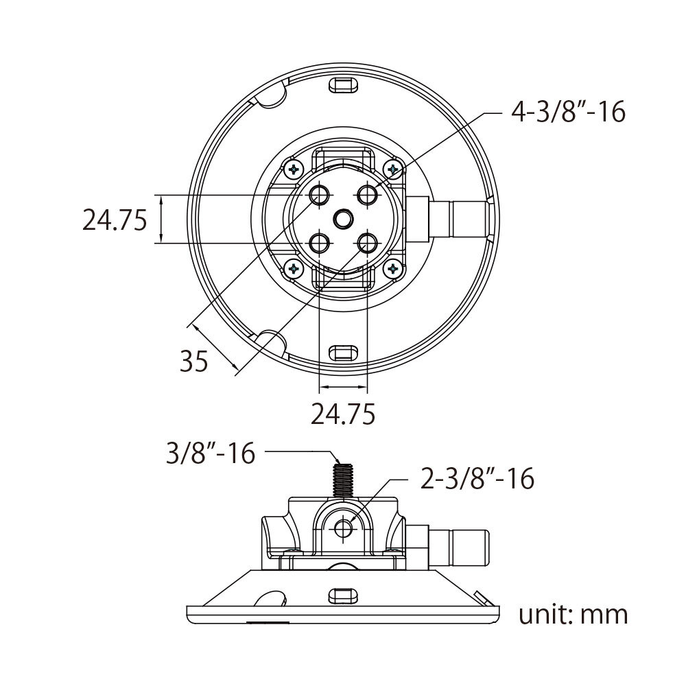 Держатель вакуумный KUPO KSC-05 PUMPING SUCTION CUP с шарнирным кронштейном