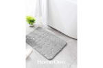 Набор ковриков для ванной и туалета с эффектом памяти Home One рельефный 50х80, 50х60 U-shape, светло-серый