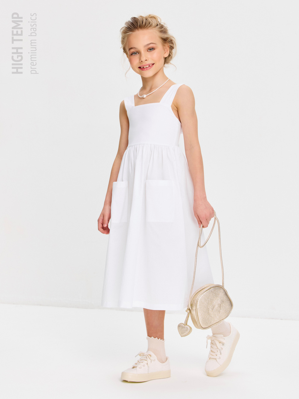 Сарафан из хлопка с бантом на спинке