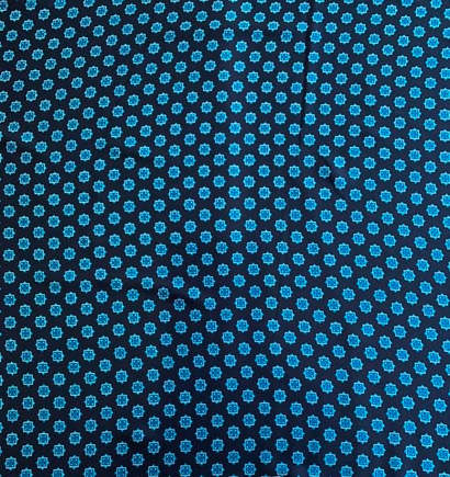 Плательная принт, геометрия бирюза на черном BAVARIA