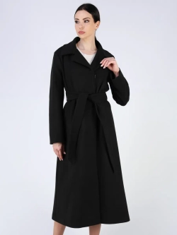 Пальто демисезонное длинное с поясом