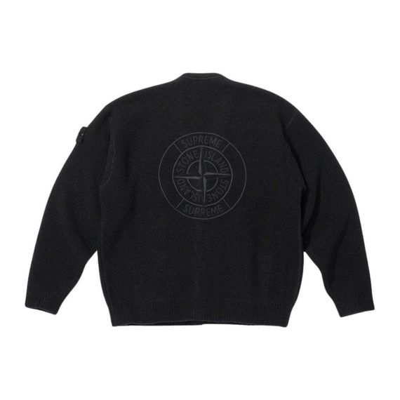 Supreme x STONE ISLAND FW23 WEEK10 BOUCLÉ CARDIGAN Logo V