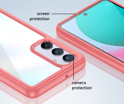 Чехол защитный с мягкими рамками красного цвета для Samsung Galaxy M54 5G, увеличенные защитные свойства