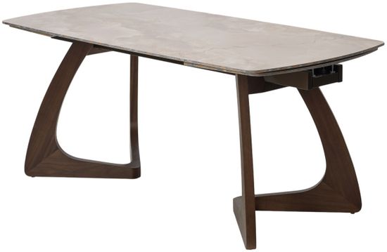 Стол DAKAR 180 GLOSS AMBER JADE SOLID CERAMIC / Орех