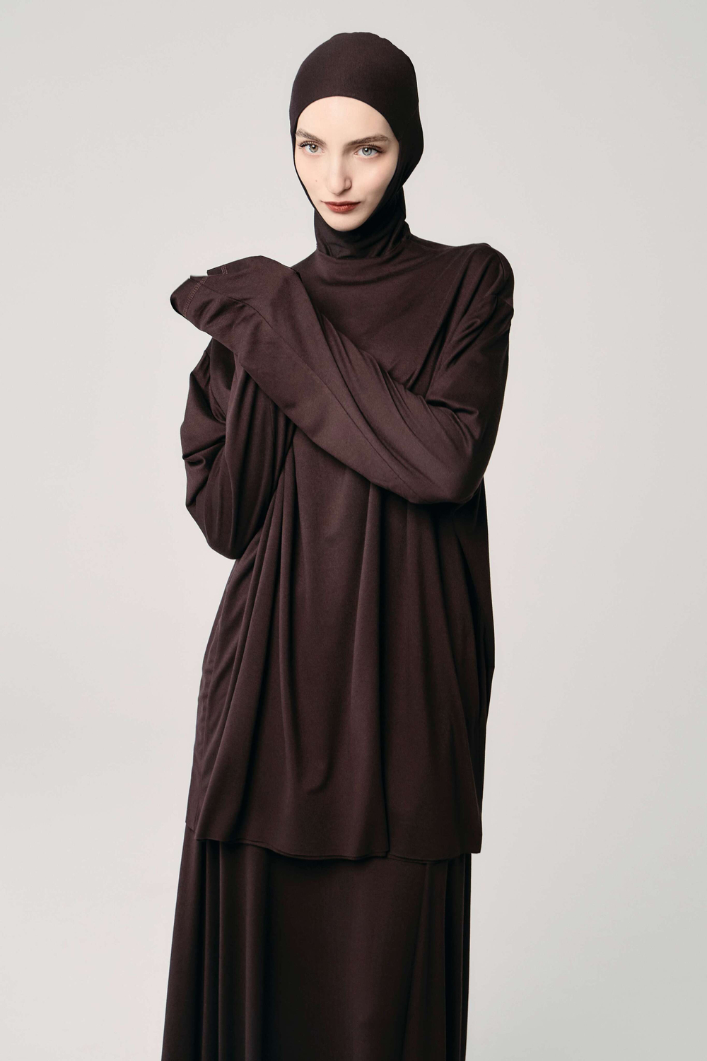 Лонгслив база коричневый