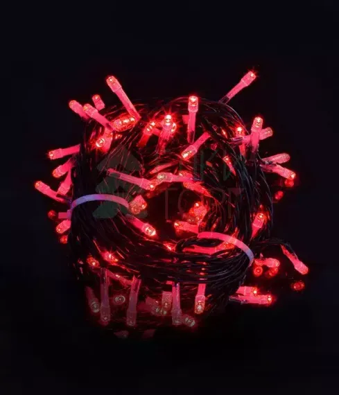Комплект гирлянд на деревья 60 м., 3 луча по 20 м, 24V, 600 красных LED ламп, черный ПВХ, LTC (KDD600-11-1R)