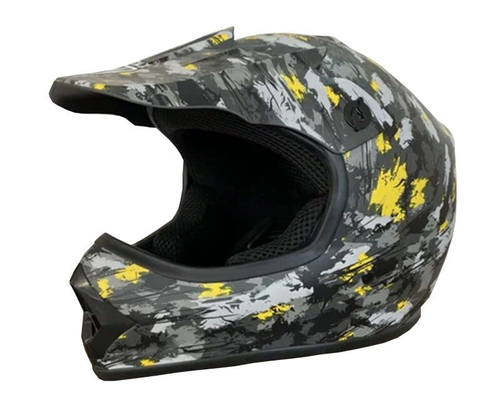 Шлем кроссовый MOTAX J желтый камуфляж L (53-54)