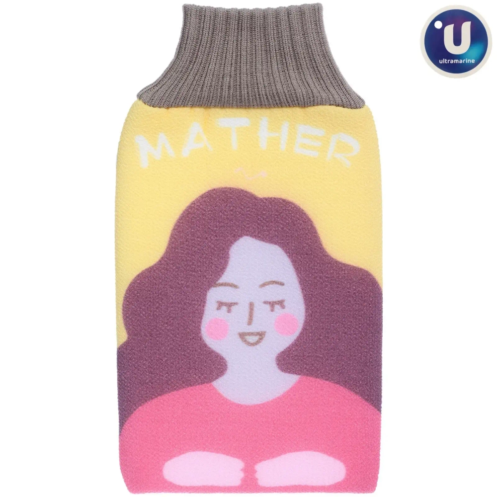 Мочалка - варежка массажная «Premium - МОЯ СЕМЬЯ», мама, 24,5*15,5см (ZIPпакет)
